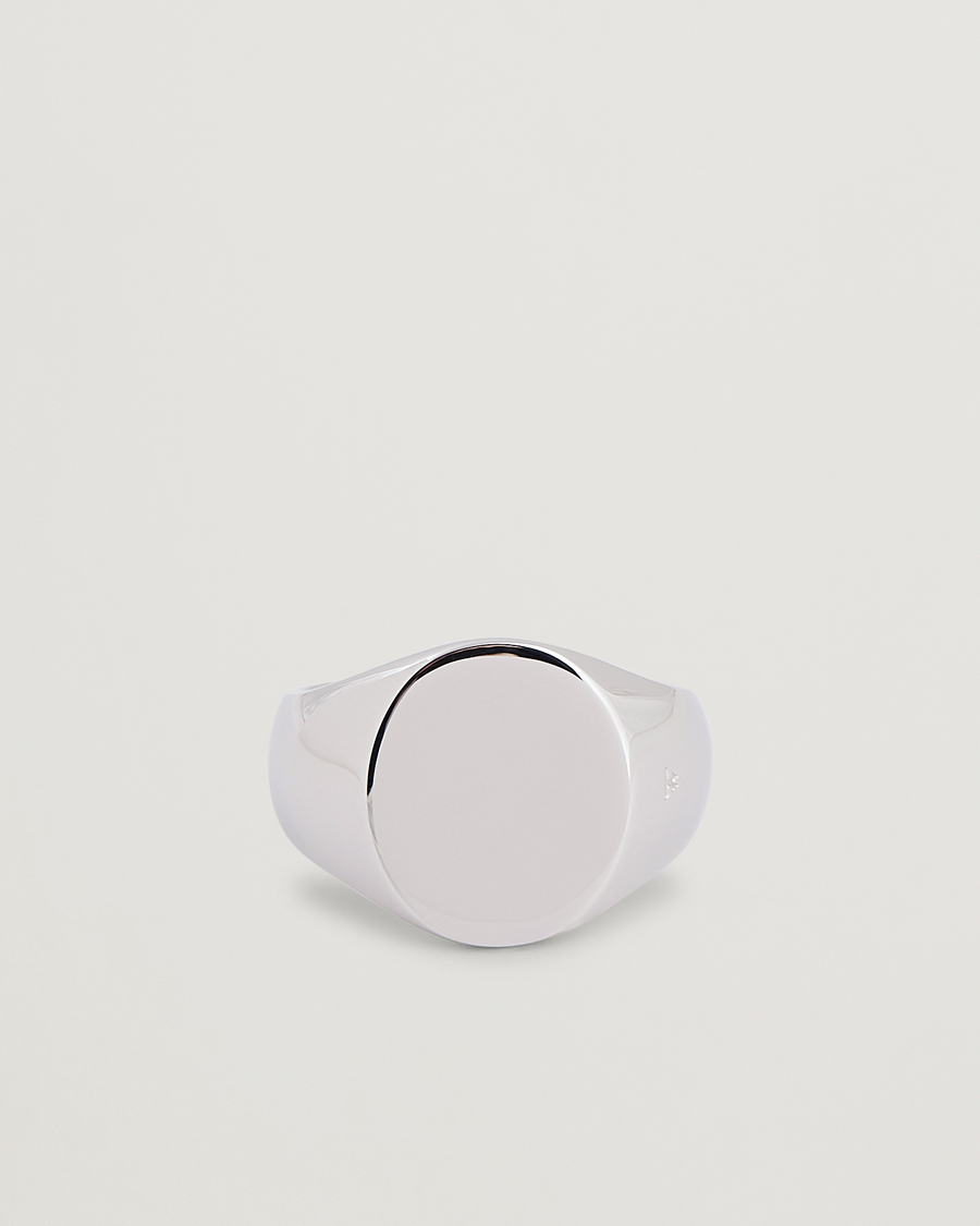 Uomini | Gioielli | Tom Wood | Oval Polished Ring Silver
