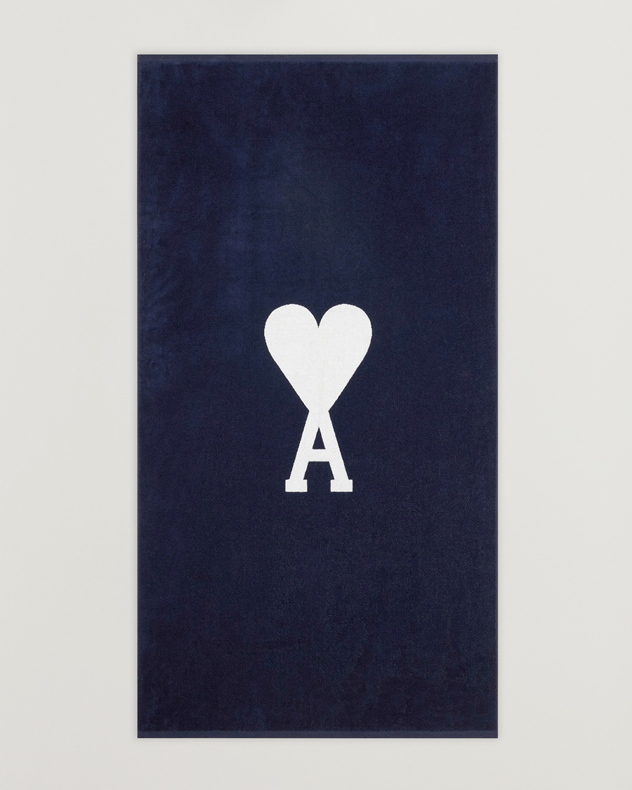 Uomini | AMI Beach Towel Navy | AMI | Beach Towel Navy