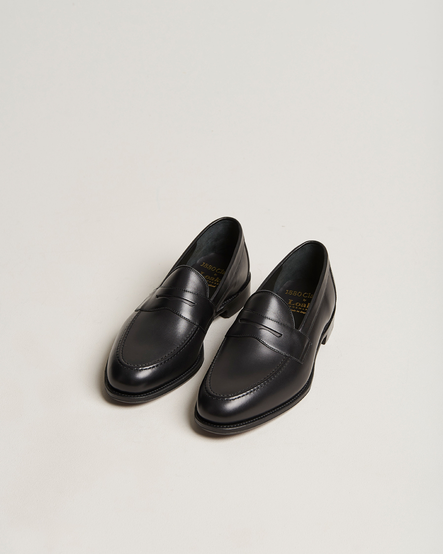 Uomini | Personal Classics | Loake 1880 | Hornbeam Eco Penny Loafer Black Calf