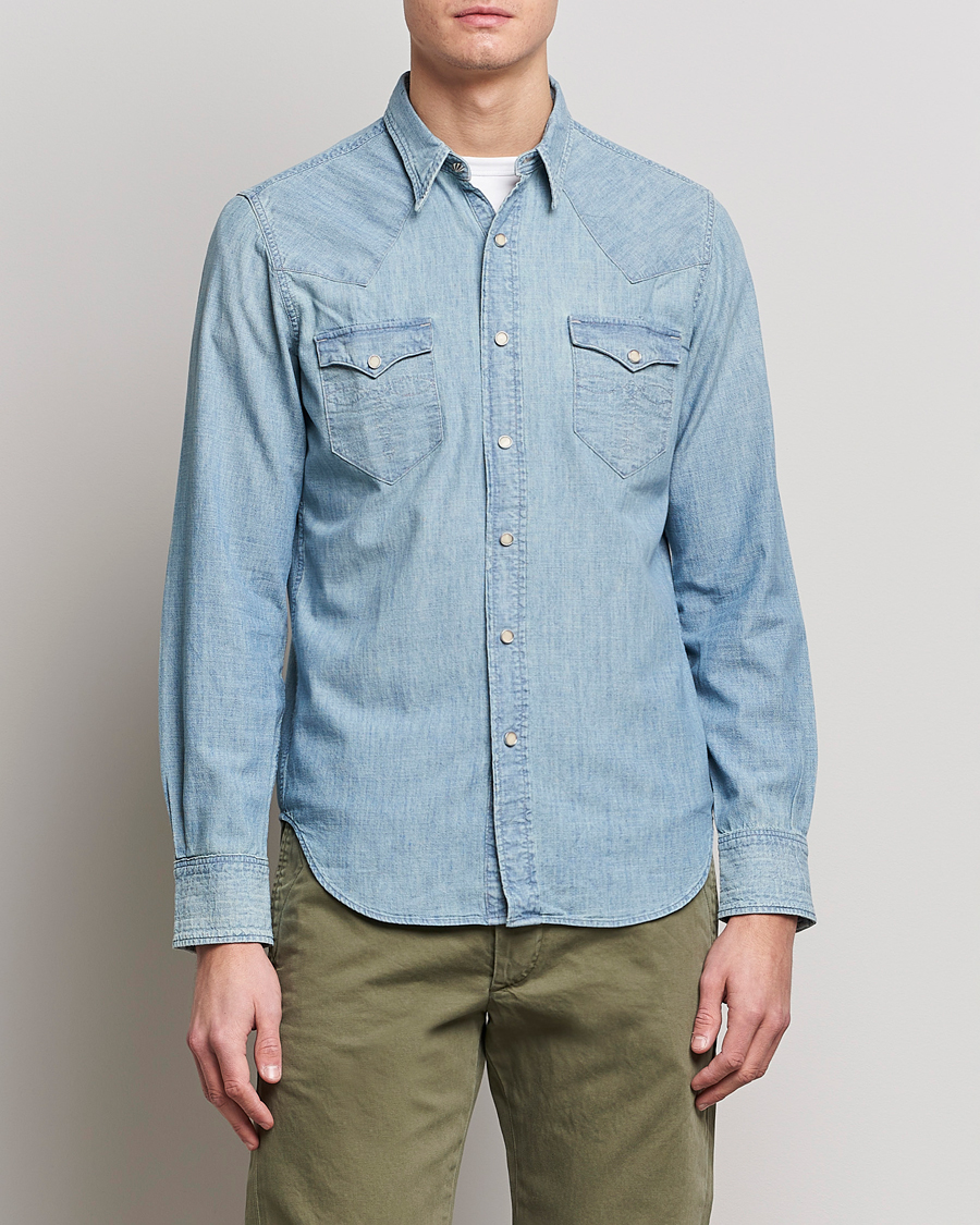 Uomini |  | RRL | Buffalo Denim Western Shirt Davey Wash