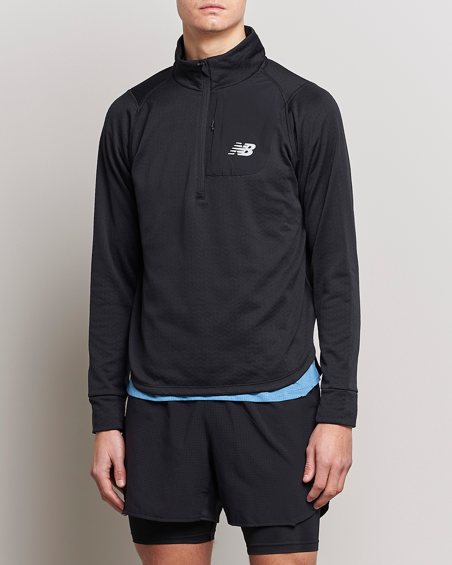 Uomini | Maglioni | New Balance Running | NB Heat Grid Half Zip Black