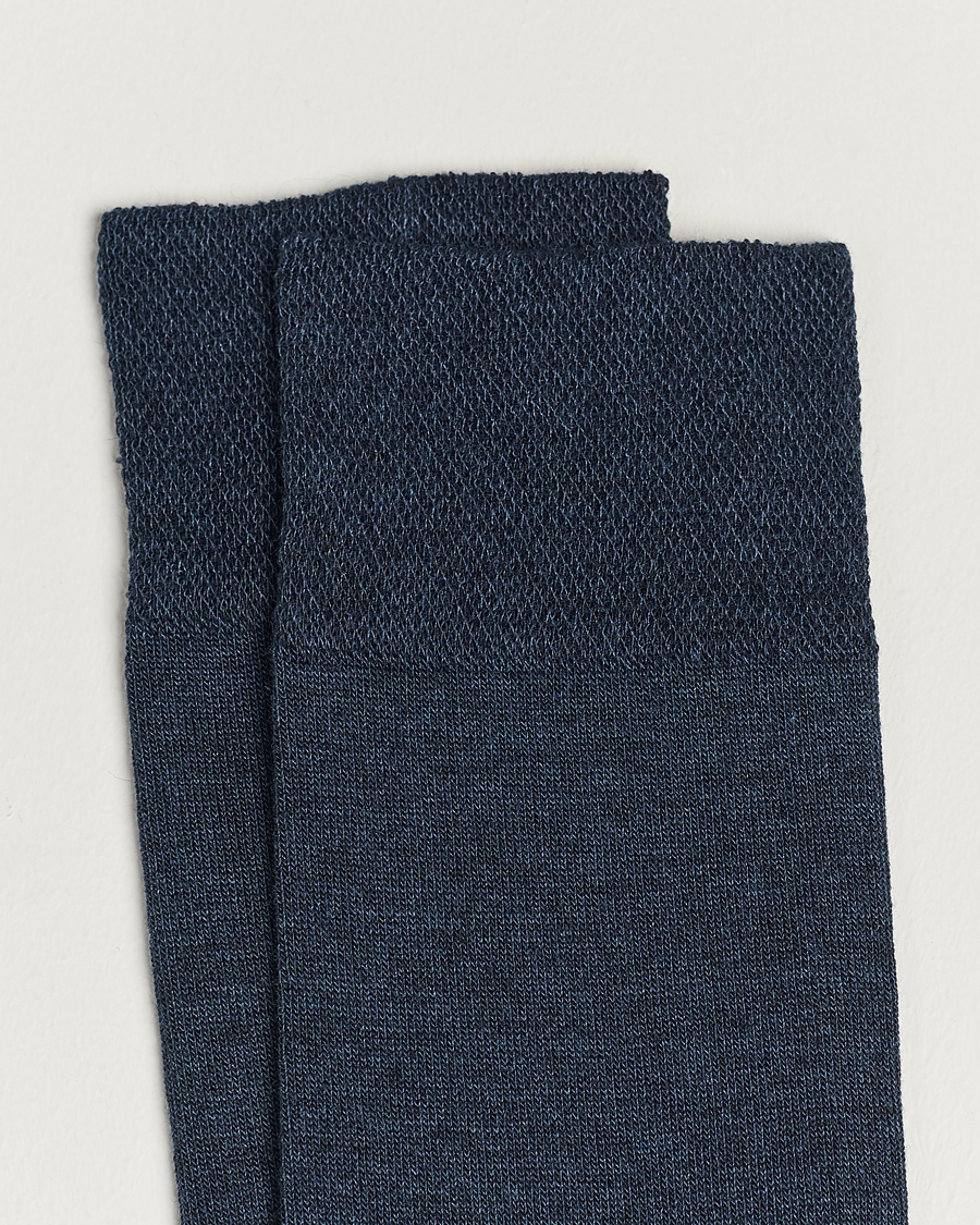 Uomini |  | Falke | Sensitive New York Lyocell Socks Navy Melange