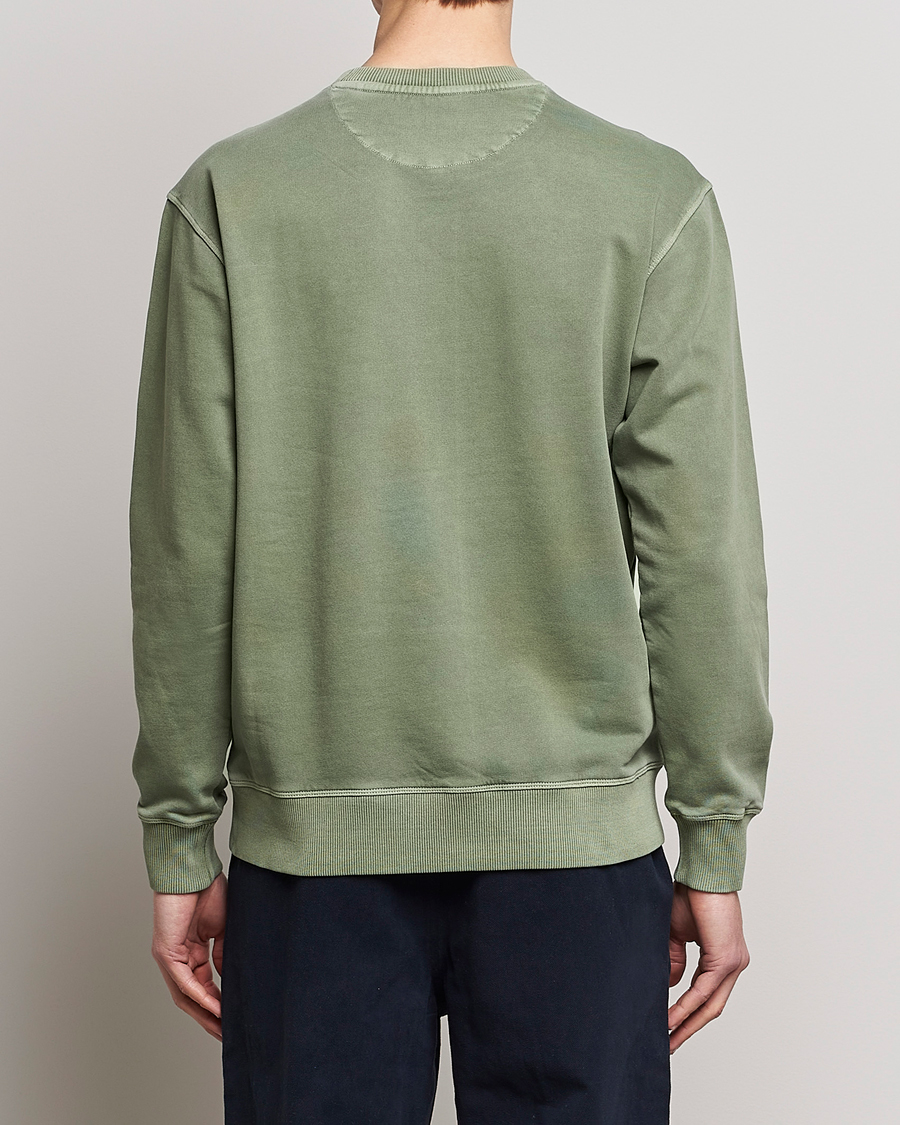 Uomini | Maglieria | GANT | Sunbleached Crew Neck Sweatshirt Calamata Green