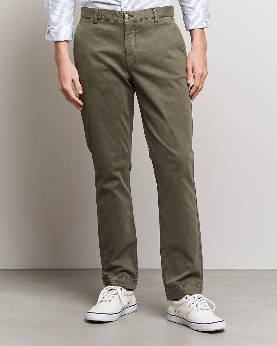 Uomini |  | Morris | Jeffrey Brushed Chinos Olive