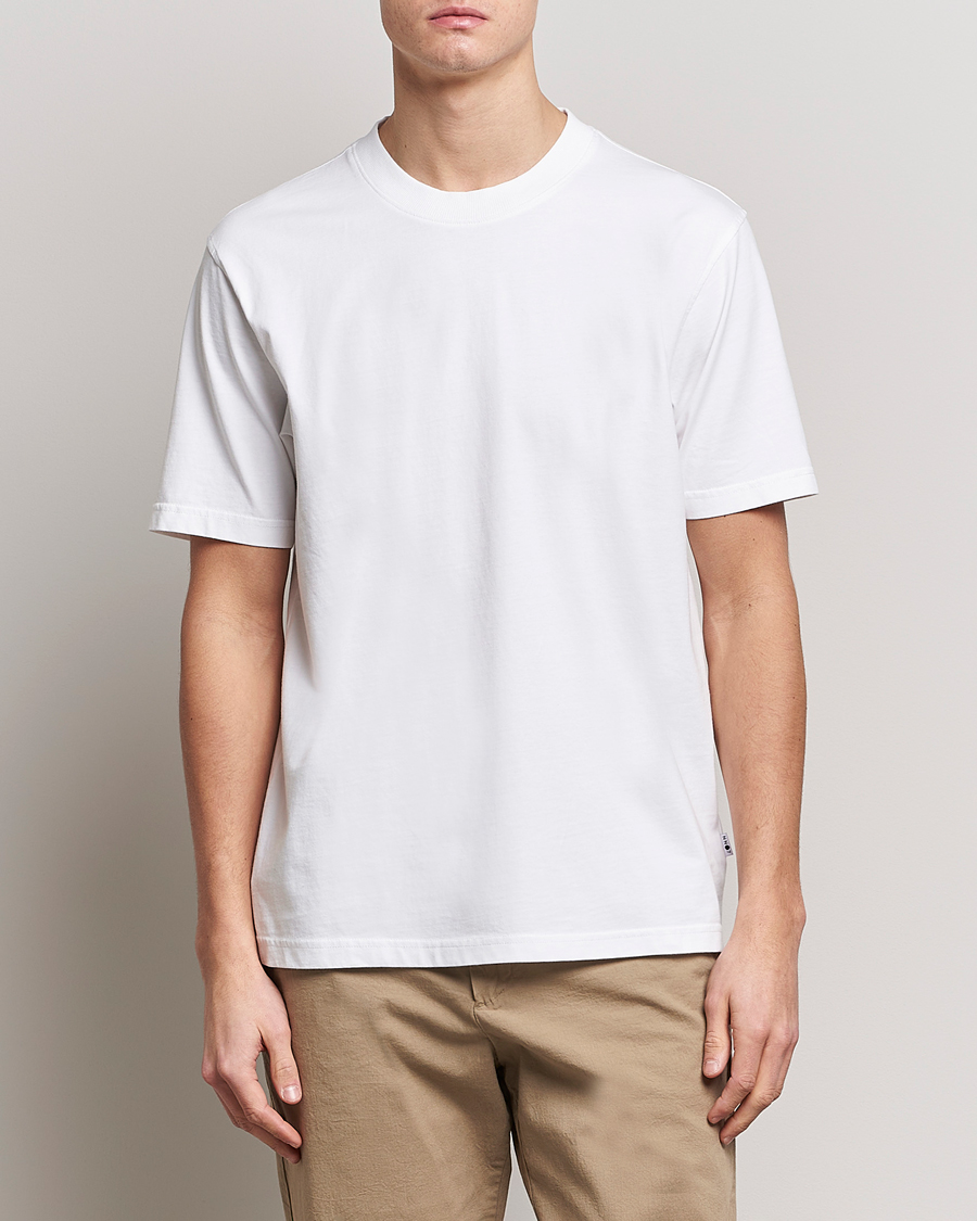 Uomini |  | NN07 | Adam Pima Crew Neck T-Shirt White