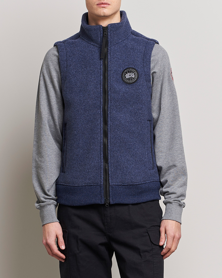 Uomini |  | Canada Goose | Mersey Fleece Vest Atlantic Navy