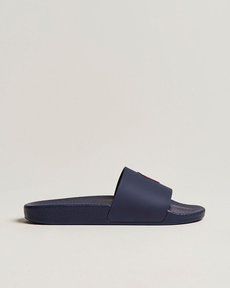 Uomini | Polo Ralph Lauren Logo Slides Navy | Polo Ralph Lauren | Logo Slides Navy