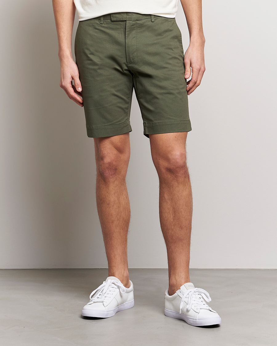 Uomini | Pantaloncini chino | Polo Ralph Lauren | Tailored Slim Fit Shorts Fossil Green