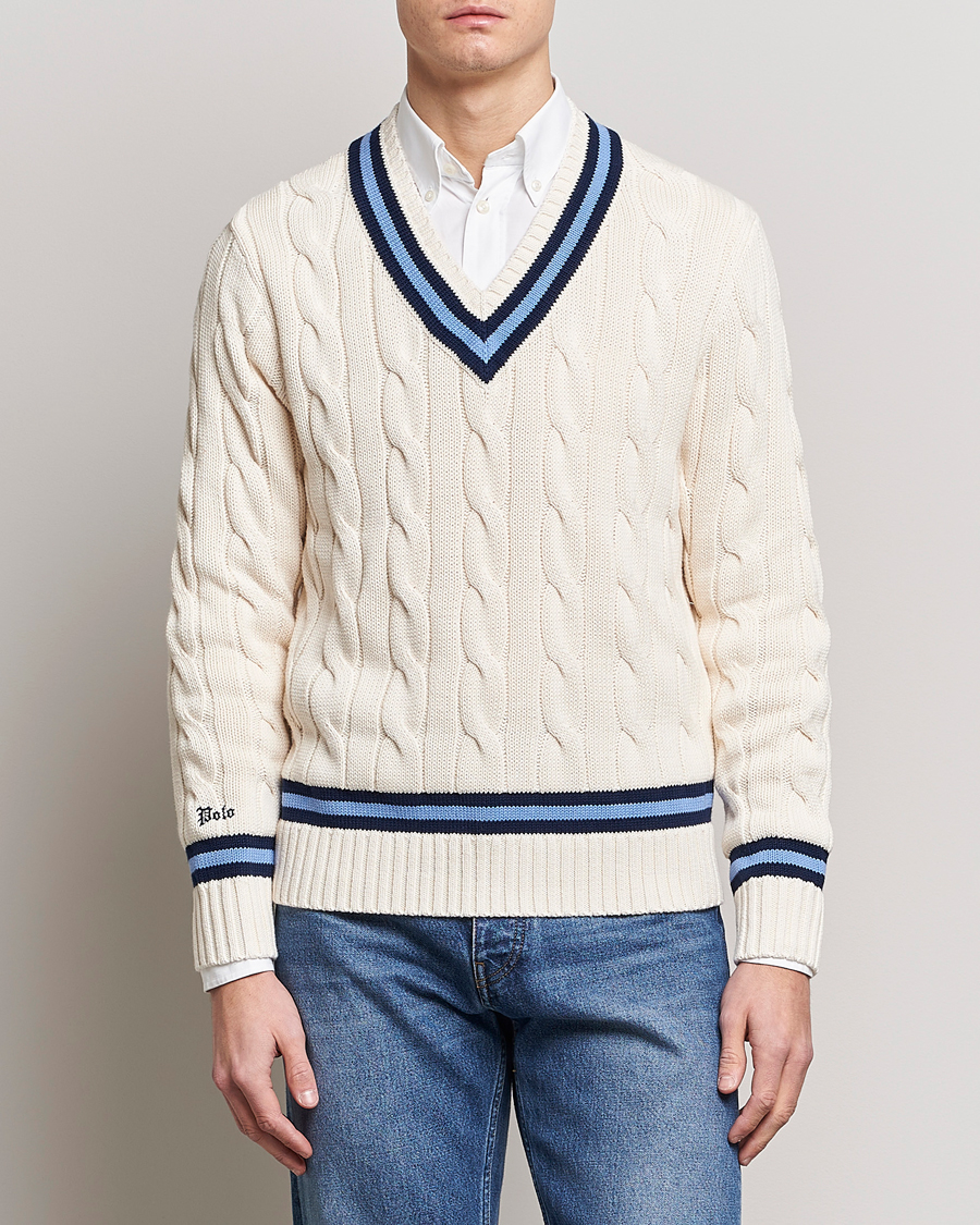 Uomini |  | Polo Ralph Lauren | Cricket Sweater Cream/Navy Stripe