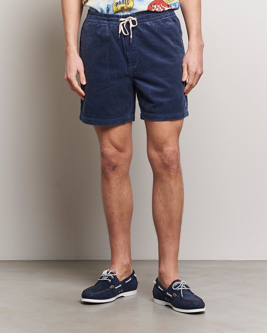 Uomini | Pantaloncini con coulisse | Polo Ralph Lauren | Prepster Corduroy Drawstring Shorts Boston Navy