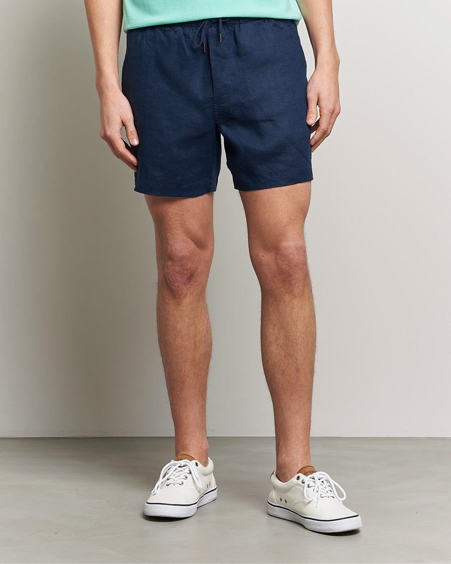 Uomini |  | Polo Ralph Lauren | Prepster Linen Drawstring Shorts Newport Navy