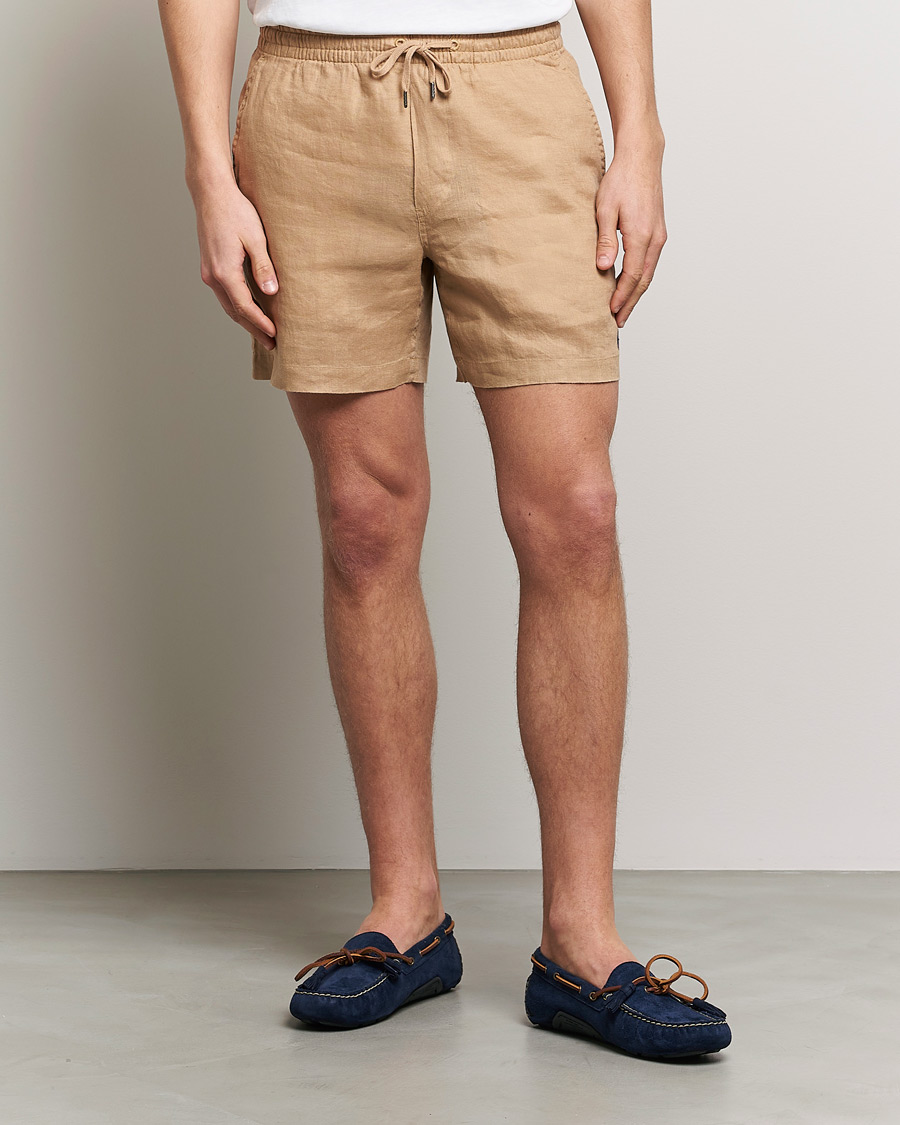 Uomini | Vendita | Polo Ralph Lauren | Prepster Linen Drawstring Shorts Vintage Khaki