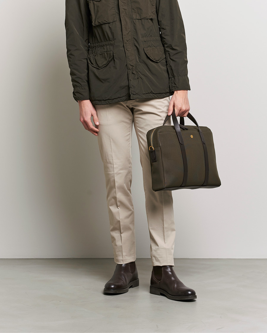 Uomini | Valigette | Mismo | M/S Aspire Briefcase Army/Dark Brown