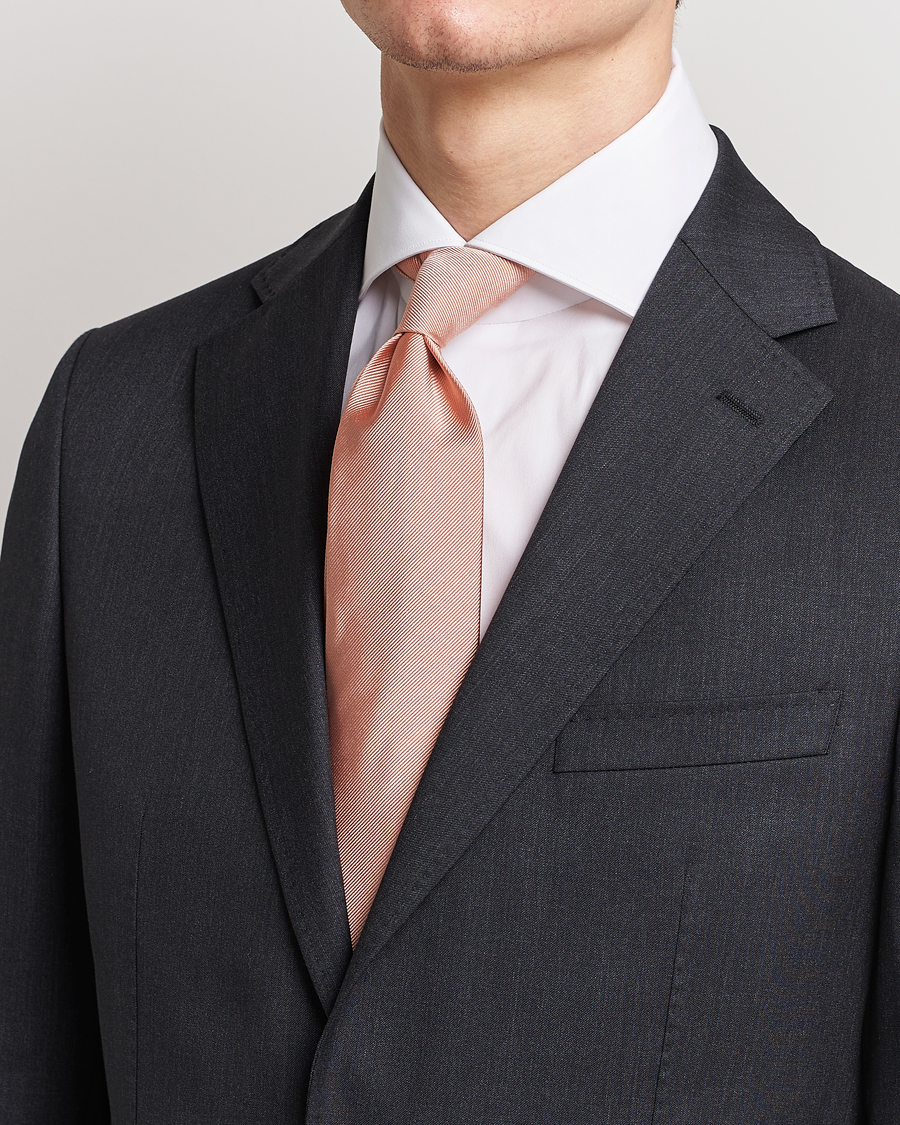 Uomini | Business casual | Amanda Christensen | Plain Classic Tie 8 cm Powder Pink