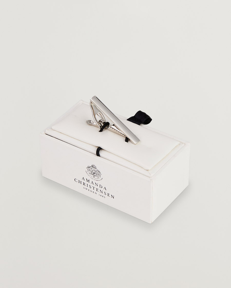 Uomini | Cravatte | Amanda Christensen | Tie Clip 4 cm Silver