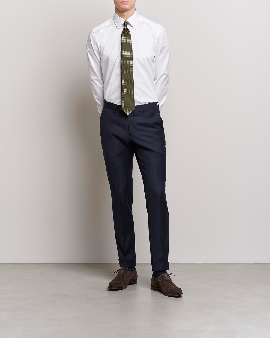 Uomini | Formale | Stenströms | Slimline Kent Collar Shirt White