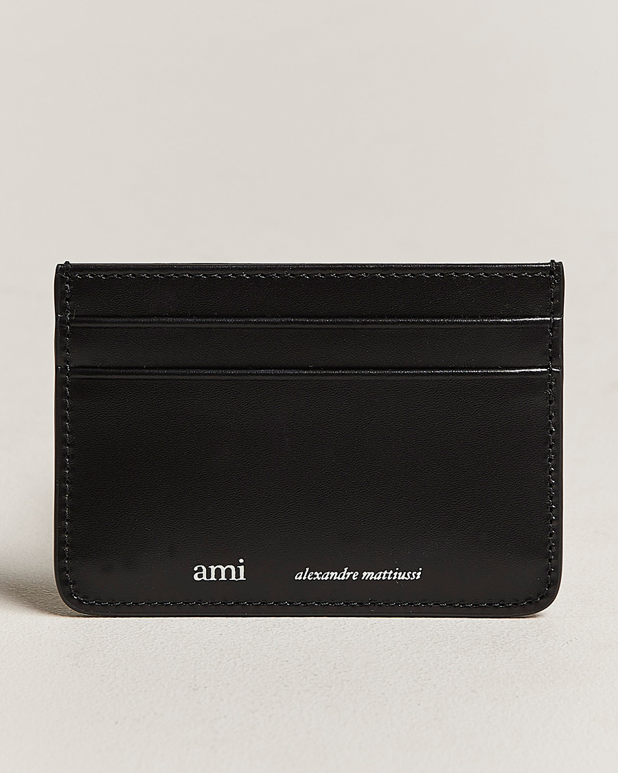 Uomini | AMI Leather Card Holder Black | AMI | Leather Card Holder Black