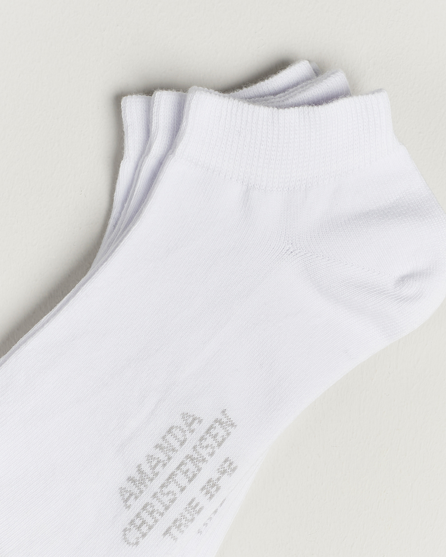 Uomini | Amanda Christensen | Amanda Christensen | 3-Pack True Cotton Sneaker Socks White