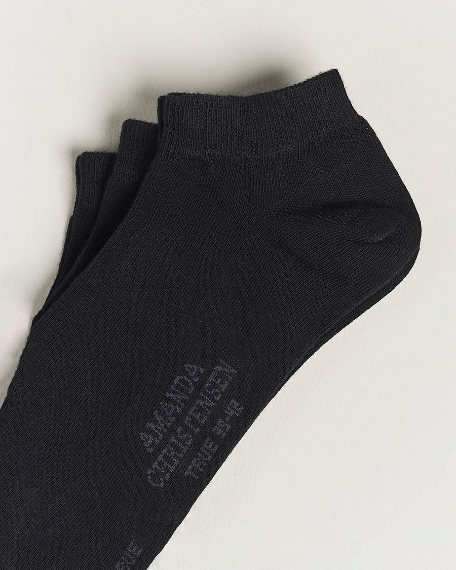 Uomini | Business & Beyond | Amanda Christensen | 3-Pack True Cotton Sneaker Socks Black