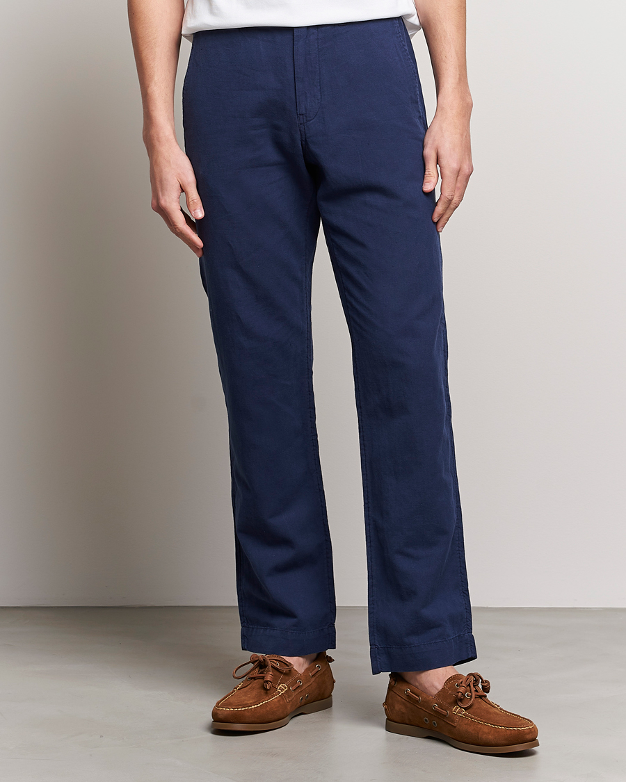 Uomini | Only Polo | Polo Ralph Lauren | Cotton/Linen Bedford Chinos Newport Navy