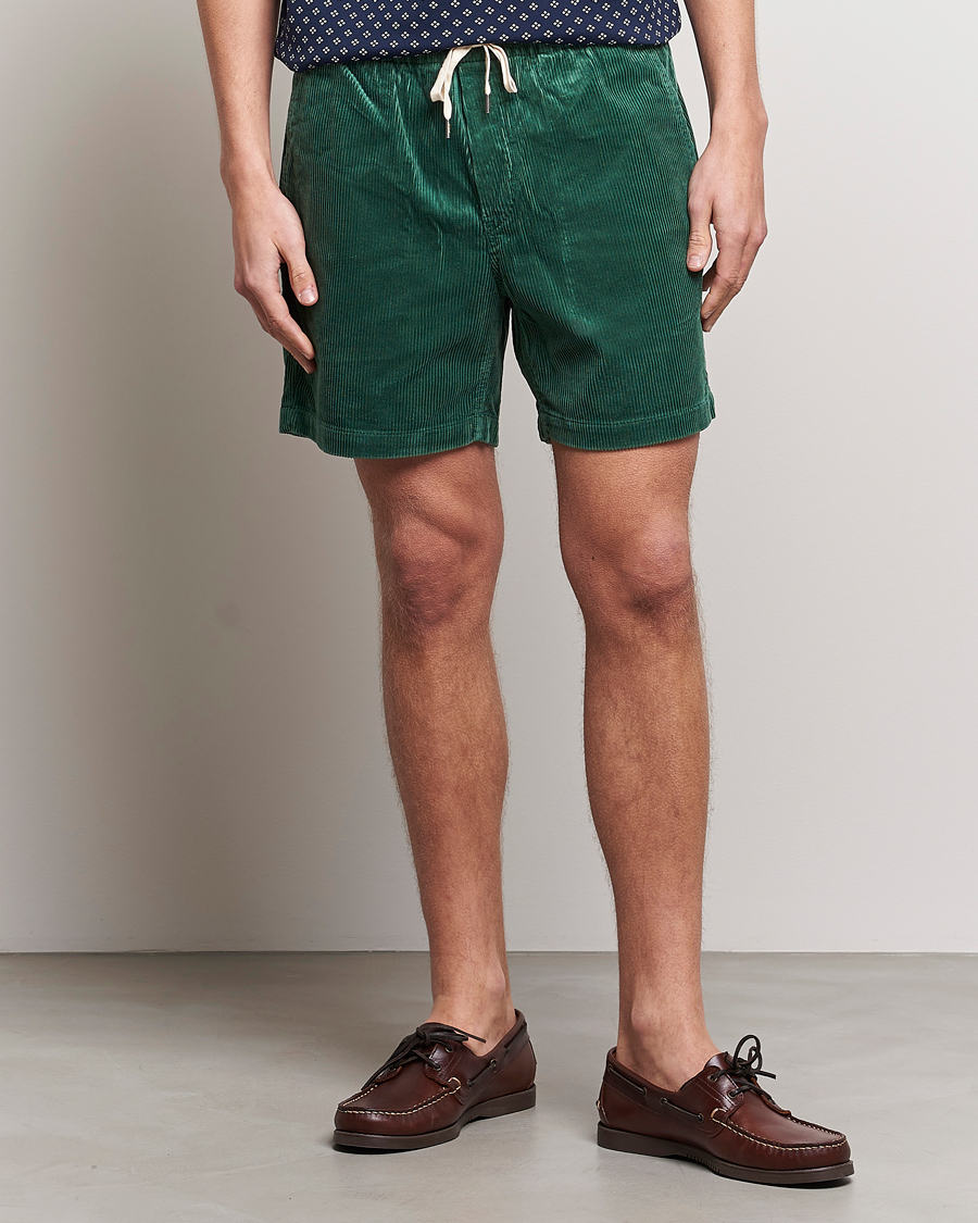 Uomini | Pantaloncini con coulisse | Polo Ralph Lauren | Prepster Corduroy Drawstring Shorts Washed Forest