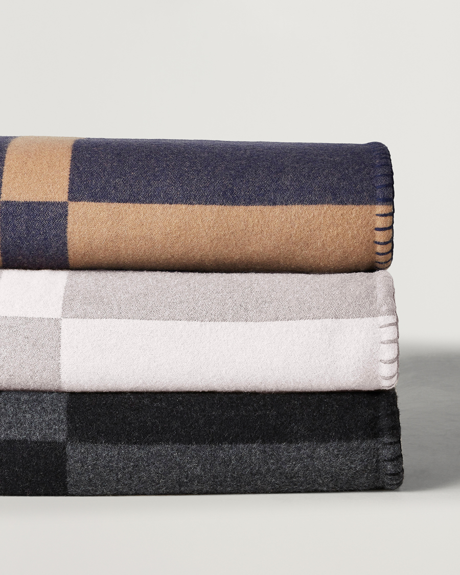 Uomini |  | Ralph Lauren Home | Northam RL Graphic Colour Block Wool Throw Camel/Navy