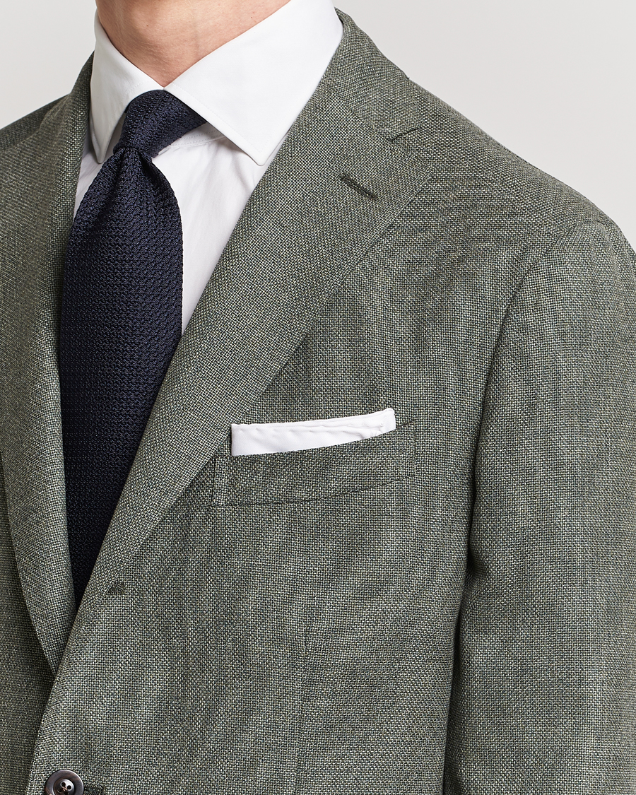 Uomini | Fazzoletti da taschino | Eton | Signature Twill Pocket Square White