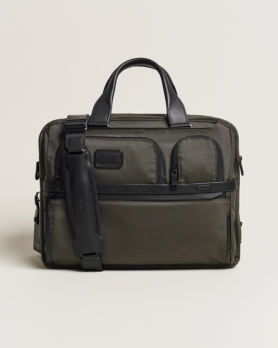 Uomini | TUMI Alpha 3 Expandable Organizer Laptop Brief Olive Night | TUMI | Alpha 3 Expandable Organizer Laptop Brief Olive Night