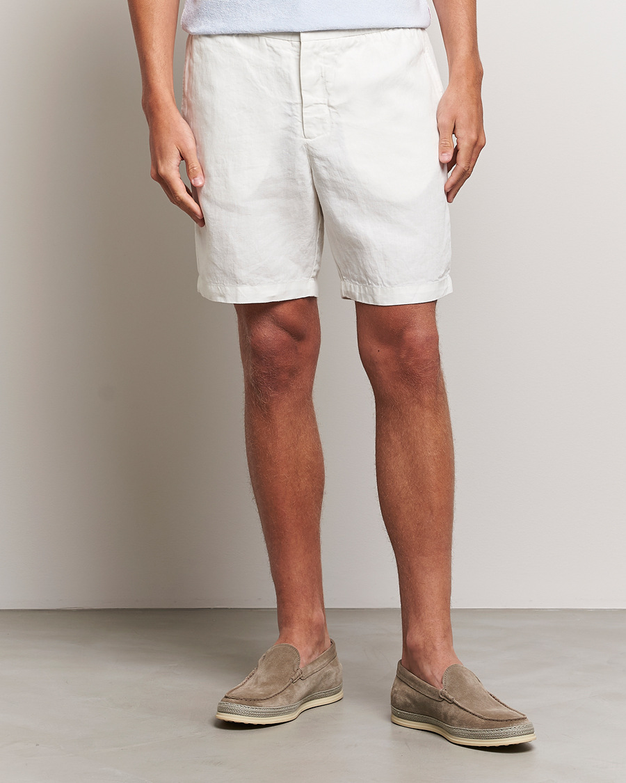 Uomini | Orlebar Brown | Orlebar Brown | Cornell Linen Shorts Sandbar