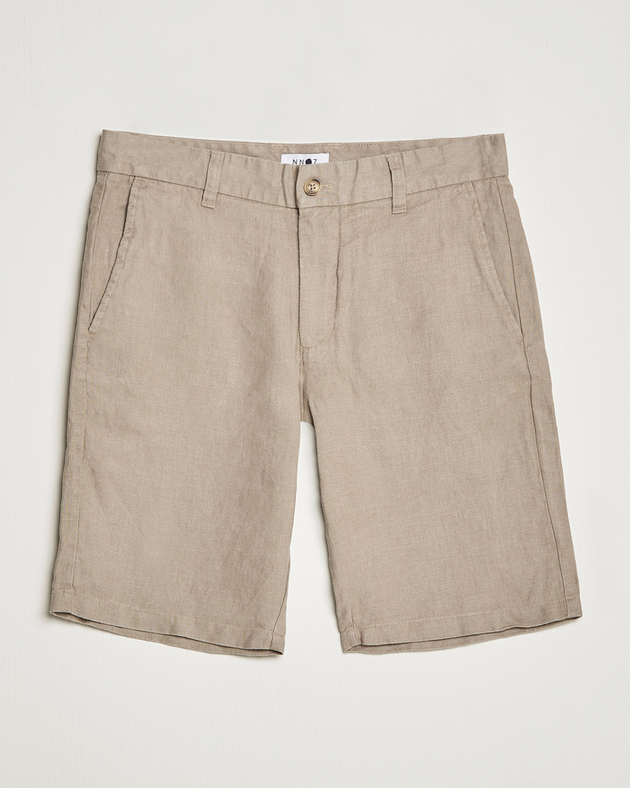 Uomini | Pantaloncini | NN07 | Crown Linen Shorts Greige