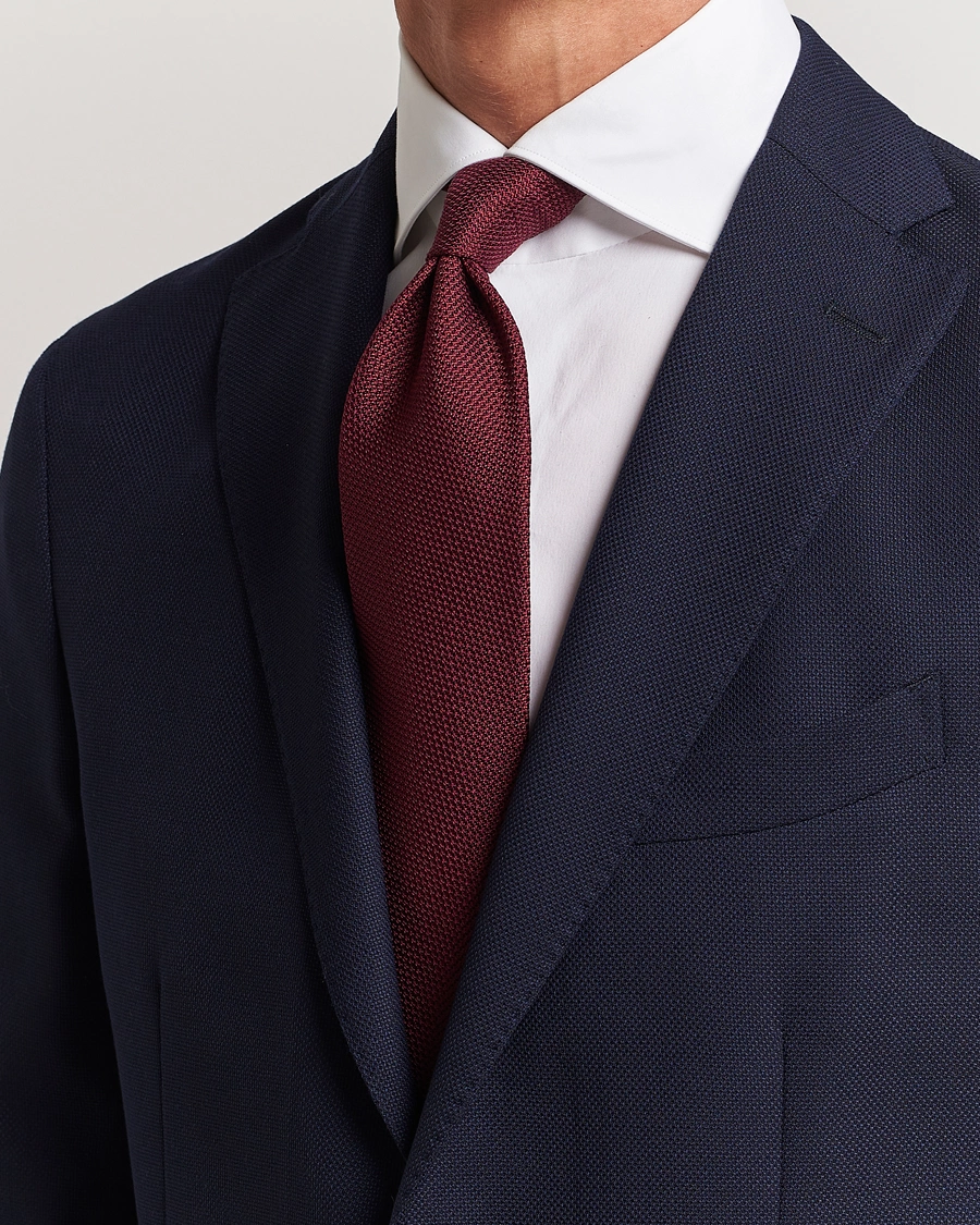 Uomini | Finamore Napoli | Finamore Napoli | Grenadine Silk Tie Burgundy