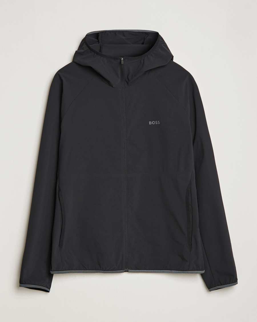 Uomini | Giacche | BOSS GREEN | Cush Shell Hoodie Jacket Black
