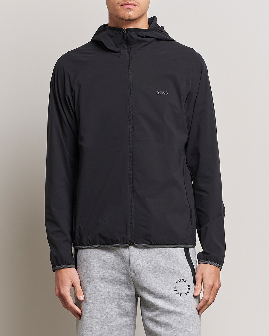 Uomini | Giacche | BOSS GREEN | Cush Shell Hoodie Jacket Black