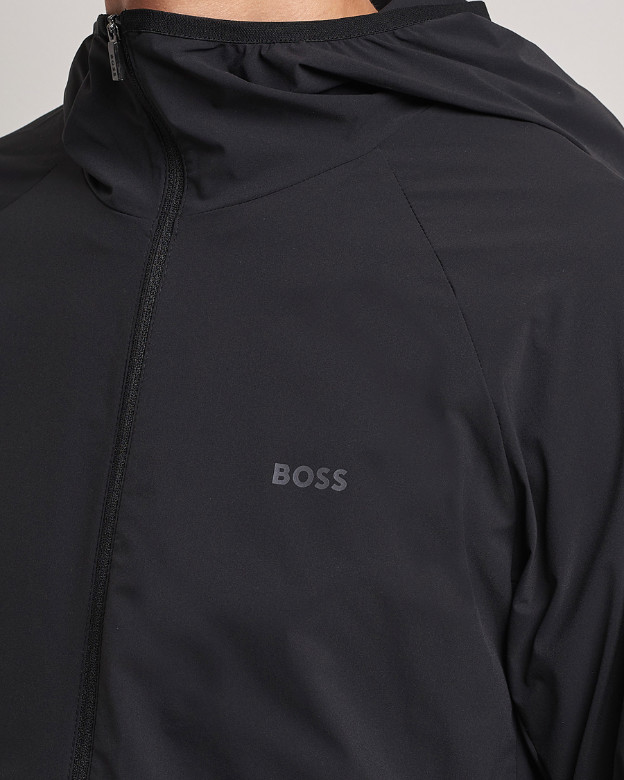 Uomini | Giacche | BOSS GREEN | Cush Shell Hoodie Jacket Black