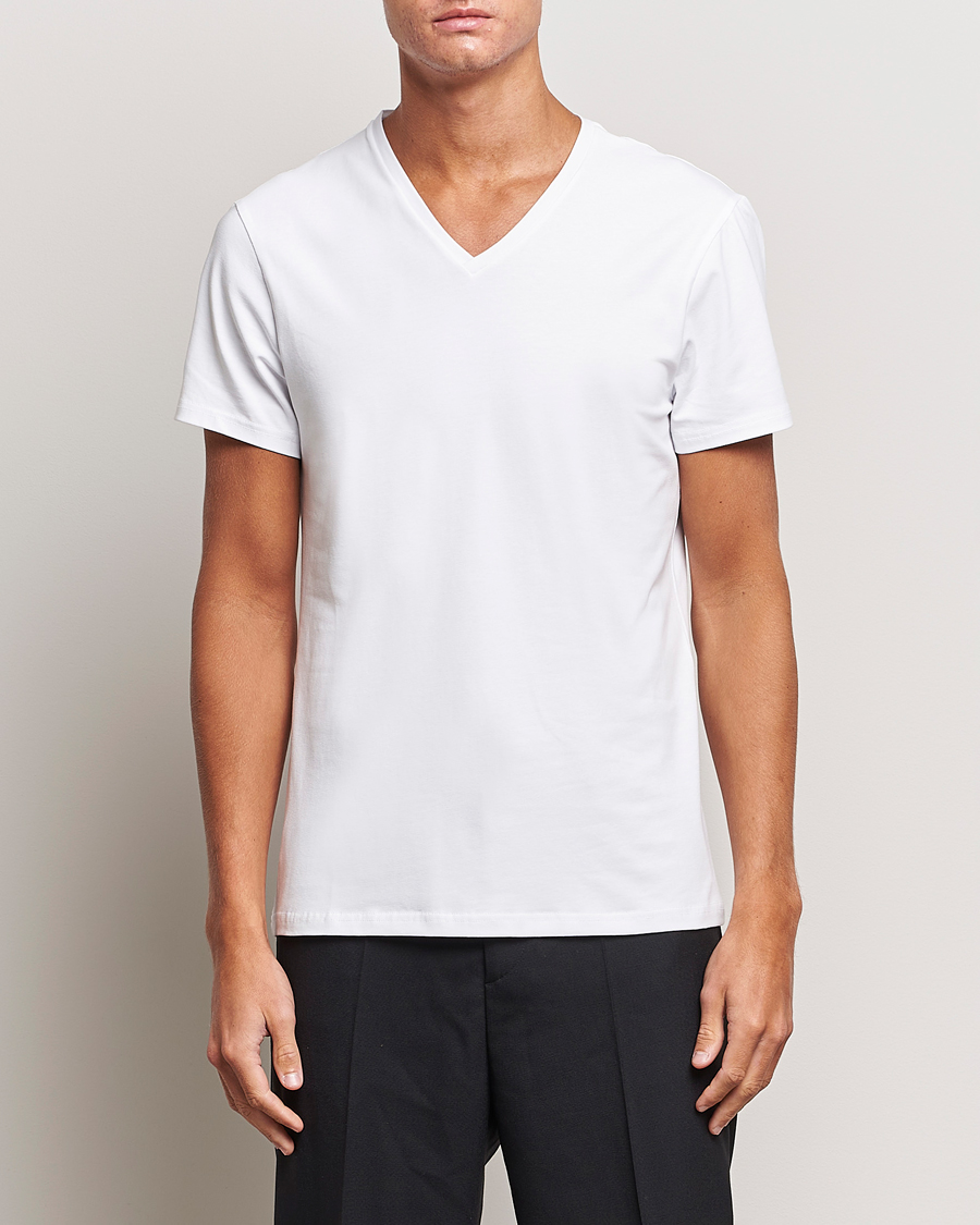 Uomini |  | Bread & Boxers | 2-Pack V-Neck T-Shirt White