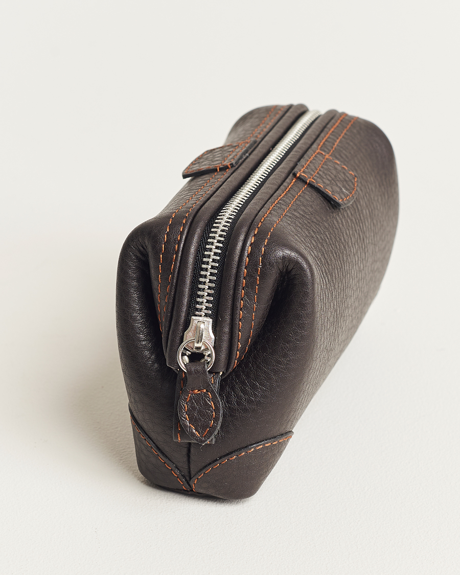 Uomini | Borse per il bucato | F. Hammann | Small Washbag Dark Brown