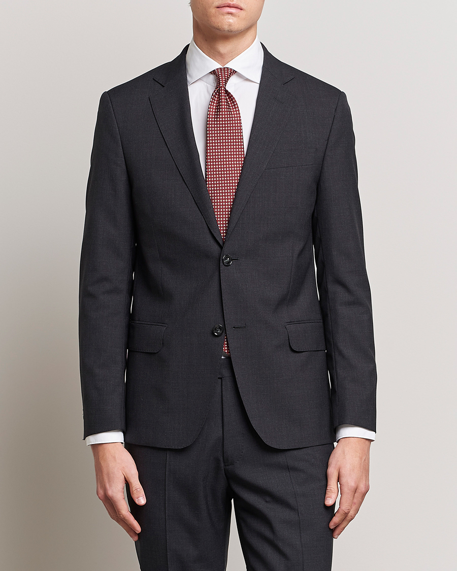 Uomini | Giacche per abiti eleganti | Oscar Jacobson | Edmund Wool Blazer Grey