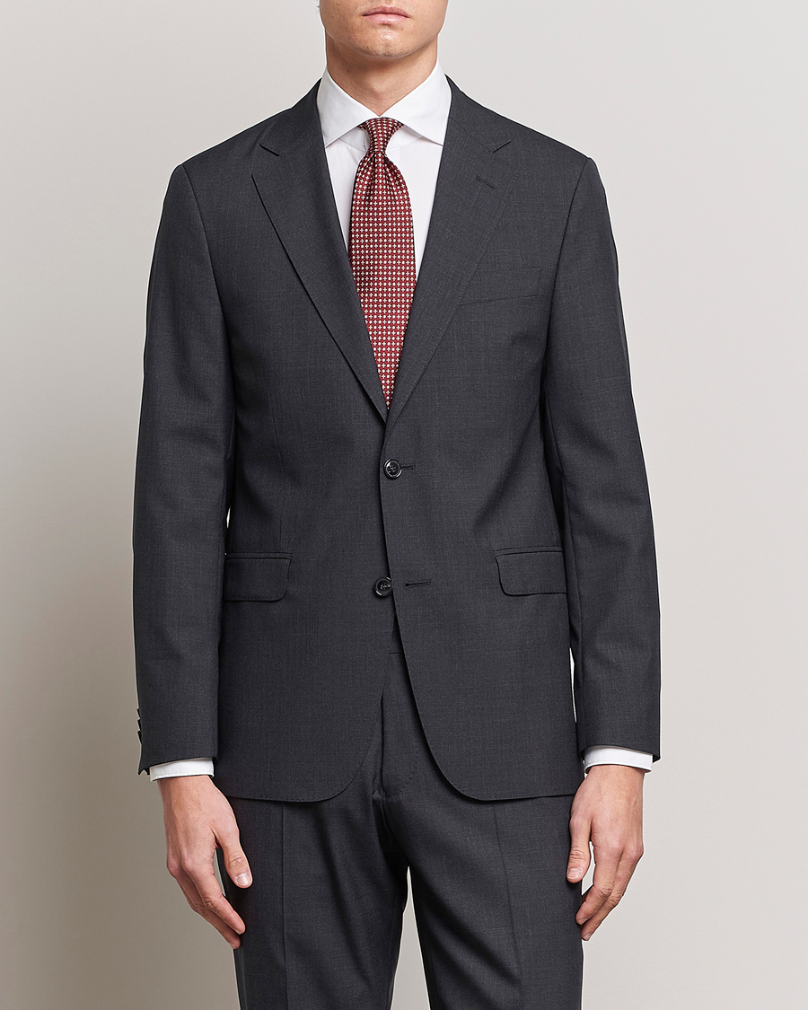 Uomini | Giacche per abiti eleganti | Oscar Jacobson | Falk Wool Blazer Grey