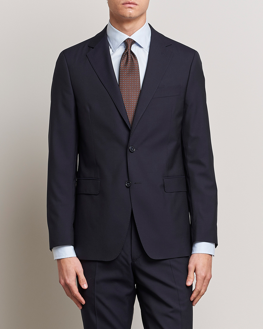 Uomini | Oscar Jacobson | Oscar Jacobson | Falk Wool Blazer Navy