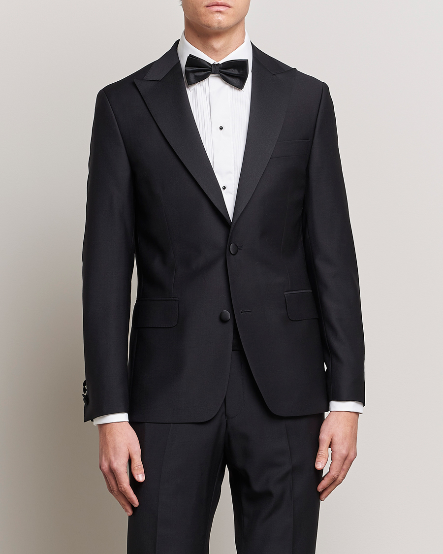 Uomini | Giacche da smoking | Oscar Jacobson | Elder Wool Tuxedo Blazer Black