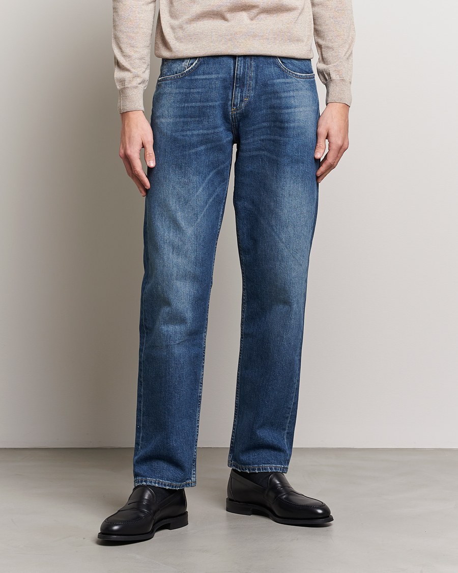 Uomini | Jeans | Oscar Jacobson | Johan Cotton Stretch Jeans Vintage Wash