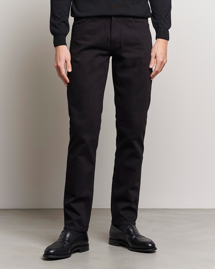 Uomini | Jeans neri | Oscar Jacobson | Albert Cotton Stretch Jeans Black