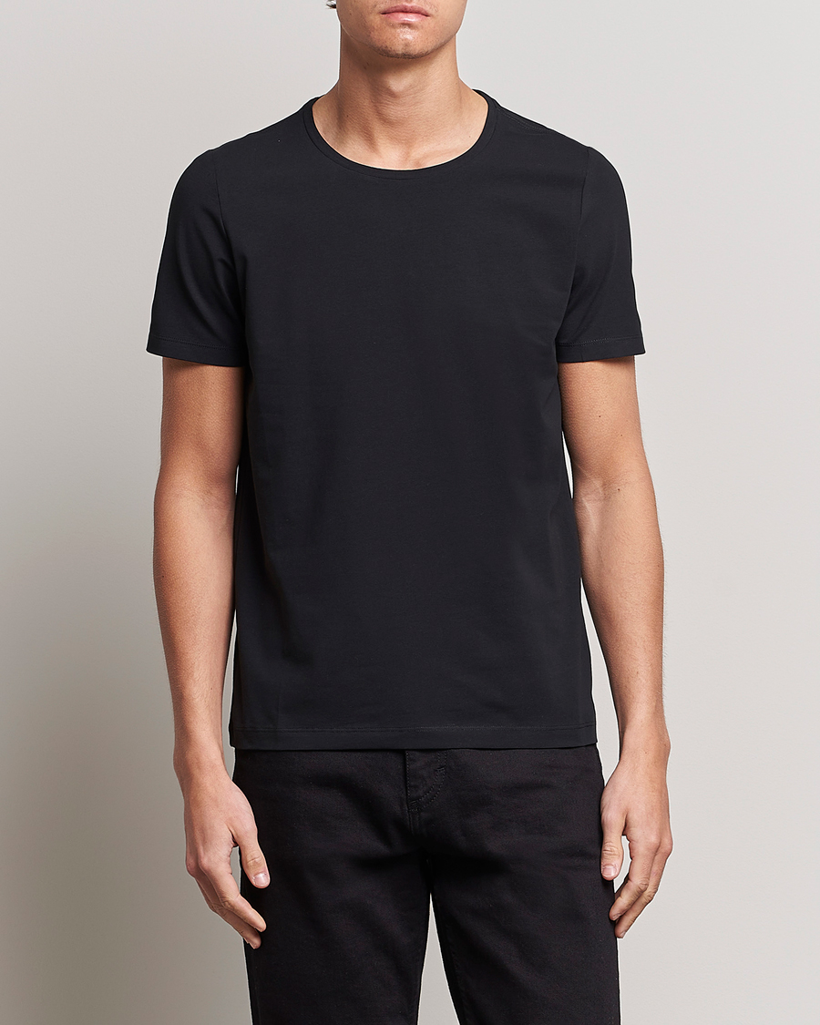 Uomini | Camicie a maniche corte | Oscar Jacobson | Kyran Cotton T-shirt S-S Black