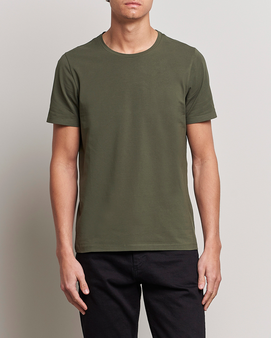 Uomini |  | Oscar Jacobson | Kyran Cotton T-shirt S-S Green