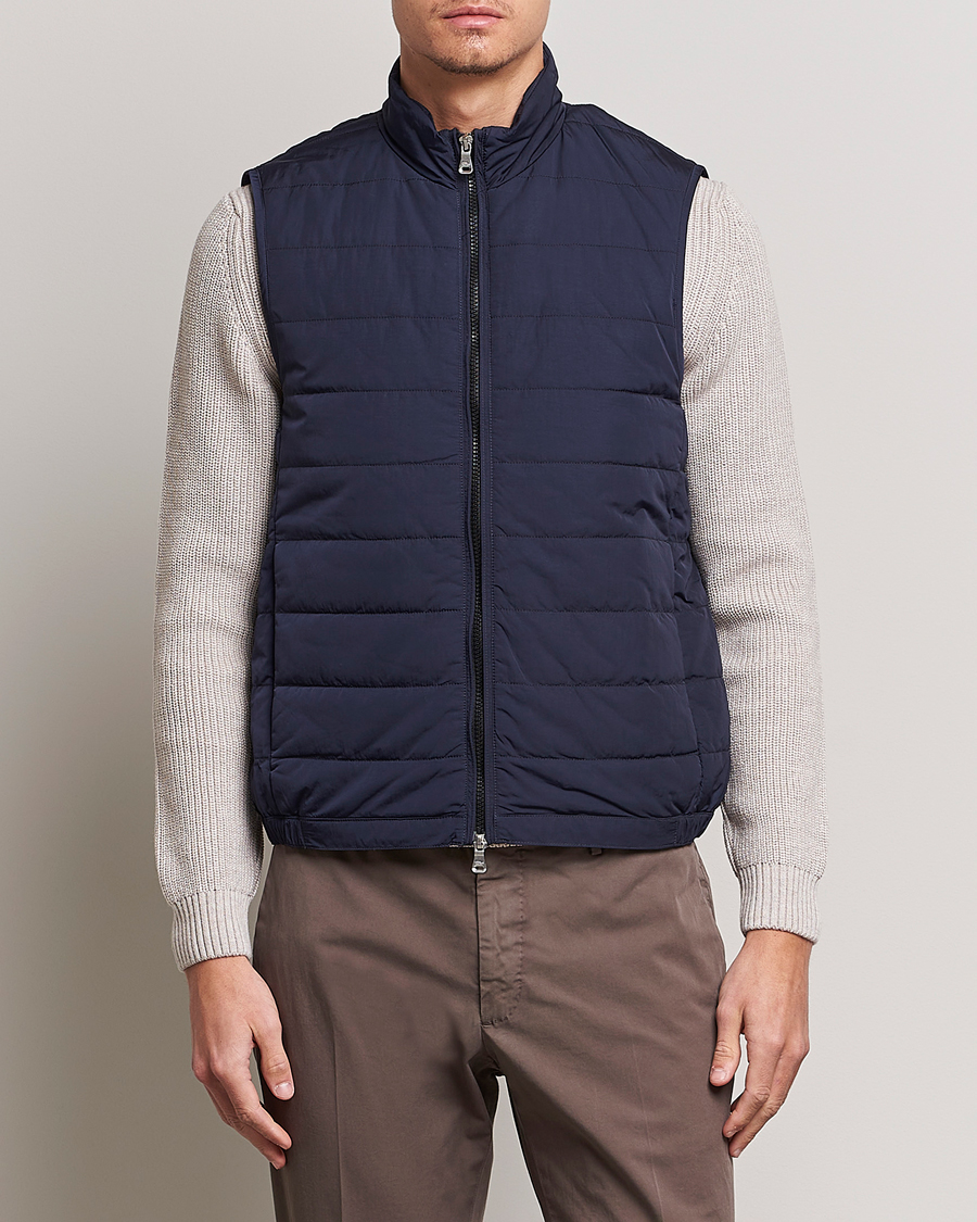 Uomini |  | Oscar Jacobson | Liner Evo Waistcoat Blue