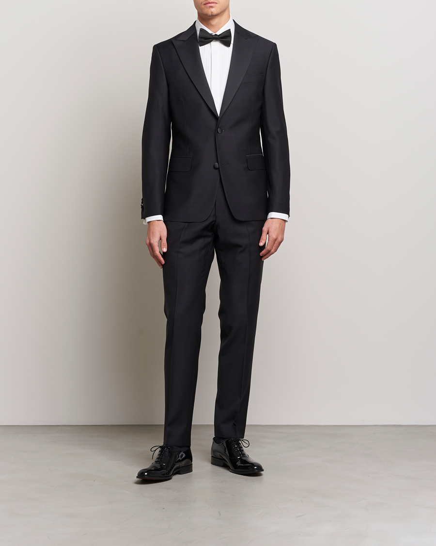 Uomini | Formale | Oscar Jacobson | Slim Fit Cut Away Tuxedo Double Cuff White