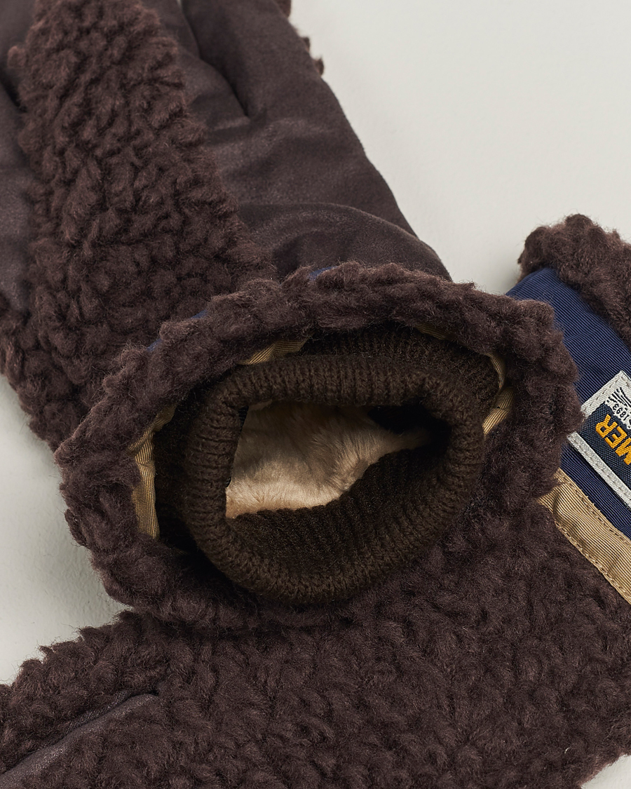 Uomini | Accessori | Elmer by Swany | Sota Wool Teddy Gloves Brown