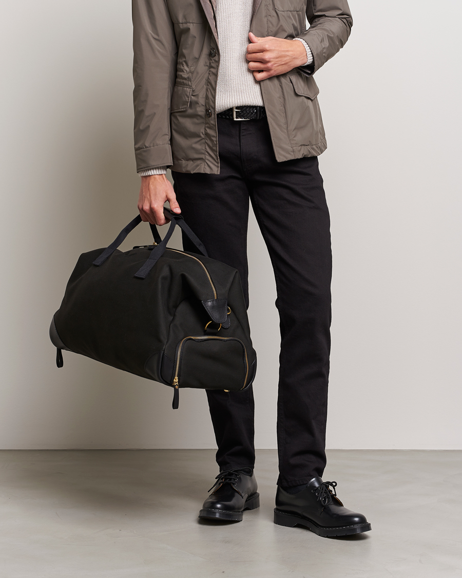 Uomini | Borse per il weekend | Bennett Winch | Canvas Weekender Black