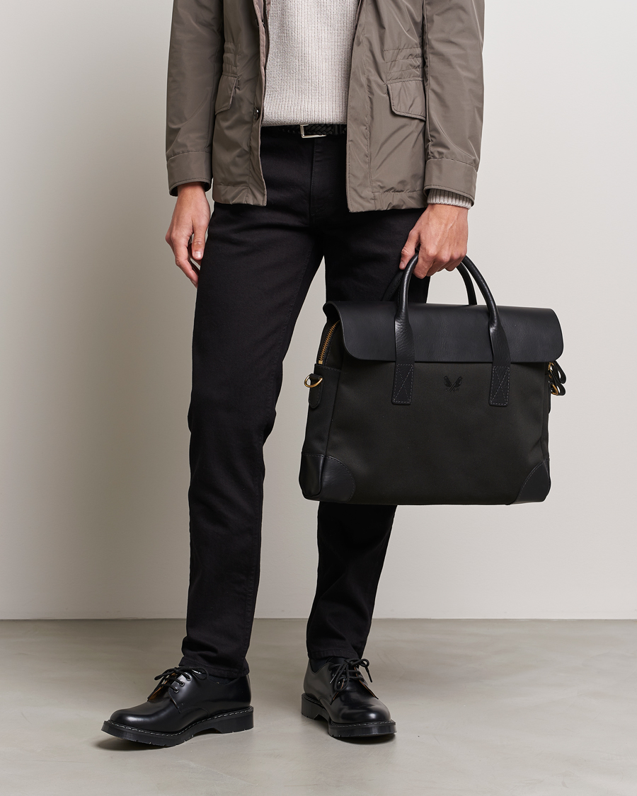 Uomini | Accessori | Bennett Winch | Canvas Briefcase Black