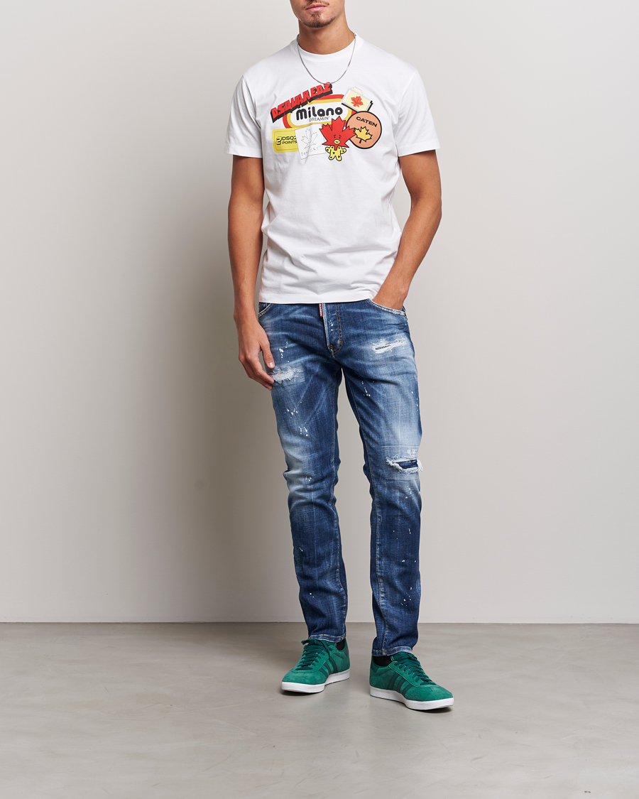 Uomini | Jeans | Dsquared2 | Skater Jeans Light Blue Wash